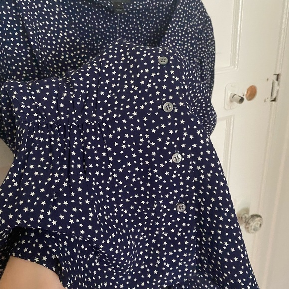 Jcrew peplum navy top, size 8 - Picture 3 of 4